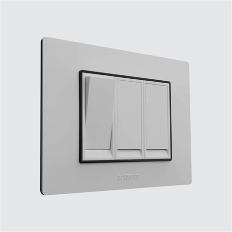 Flat switch with cute white plate - Hosper