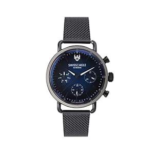 Buy Swiss Eagle Men's Chronograph Swiss Made Movement Watch with ...