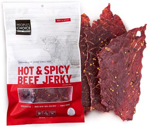 Amazon.com: People's Choice Beef Jerky - Classic - Hot & Spicy - Big ...
