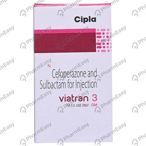 Viatran 3gm Dry Vial Of 1 Powder For Injection: Uses, Side Effects ...