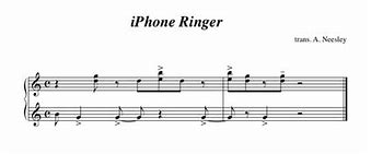 Marimba ringtone sheet music