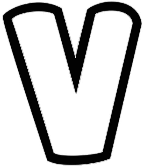 Free Printable Bubble Letter Stencils: Bubble Letter V | Letter ...