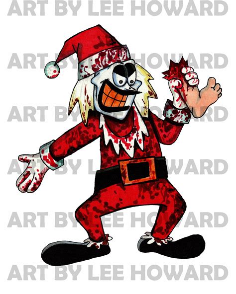 Santa Art the Clown - Garfield Style Original Drawing 7" x 10" – Art by ...