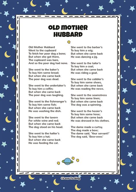 Hubbards Cupboard Nursery Rhymes