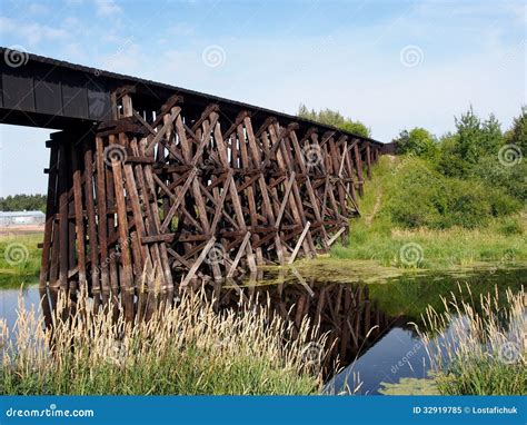 Old Wooden Railway Trestle Bridge Royalty Free Stock Photo - Image ...