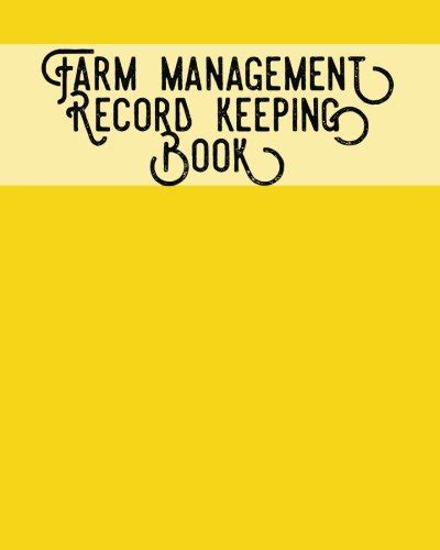 Buy Farm Management Record Keeping Book: Yellow- Bookkeeping Ledger ...