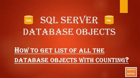 Image result for SQL Database Objects for Training