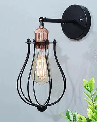 Vintage Wall Sconce Industrial Lighting Adjustable Socket Rustic Wire ...