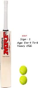 RRP MRF POPLAR WILLOW 1 BAT WITH 2 WOOLEN TENNIS BALL COMBO AGE FOR 4-5 ...