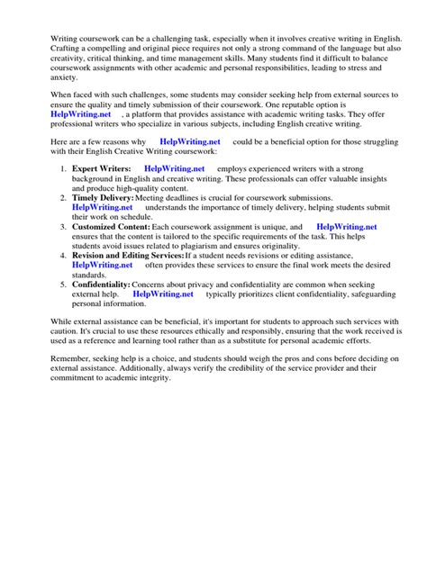 Image result for Creative Writing Coursework