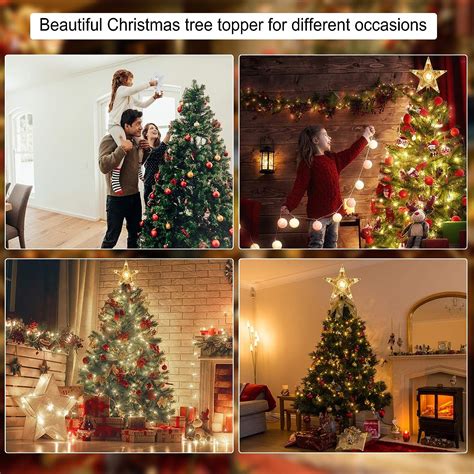 Buy Christmas Tree Topper Lighted Star with Built-in 10 Replaceable ...