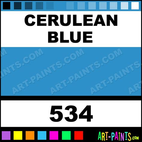 Cerulean Blue Artist Acrylic Paints - 534 - Cerulean Blue Paint ...