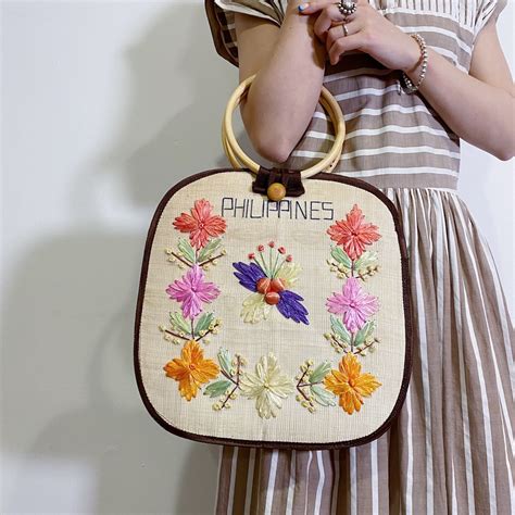 60s Philippine souvenirs hand bag | LEMON