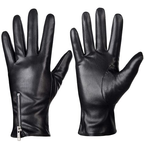 Winter Leather Gloves for Women, Touchscreen Texting Warm Driving ...
