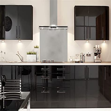 VADDA Black Glossy Wallpaper Contact Paper Self Adhesive Peel & Stick ...