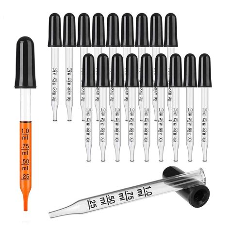 1ml Glass Pipette Dropper Graduated Eye Dropper for Liquid Medicine ...