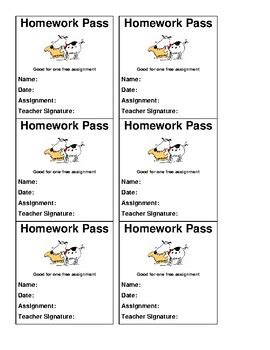 Image result for Homework Passes