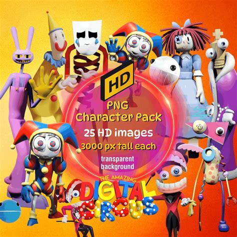 Digital Circus Characters 的图像结果