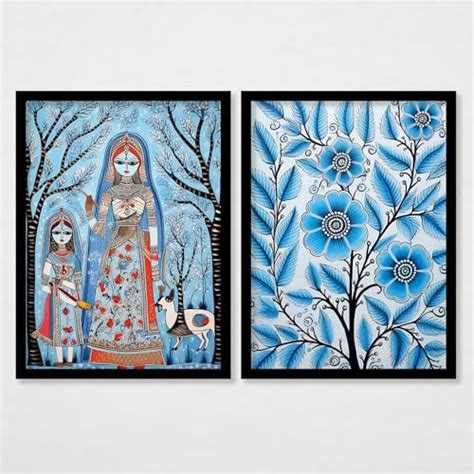 ARTELLY Madhubani Wall Painting For Decoration - Pichwai Wall Art For ...