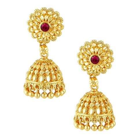 MEENAZ Traditional Temple Jewellery 18k One Gram Gold Ethnic Brass ...