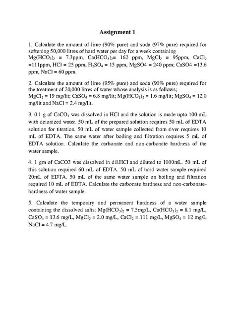 Engineering Chemistry Semester 1 Notes- Unit 1 -Water Part 1 - BVP ...