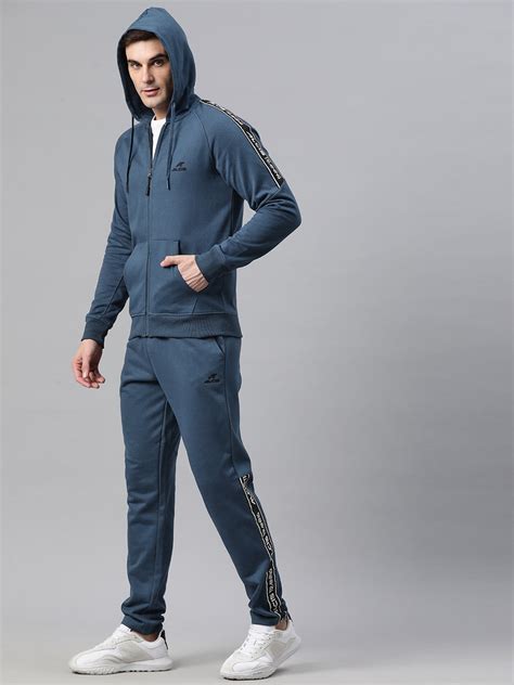 Alcis Men Solid Mid-Rise Tracksuit