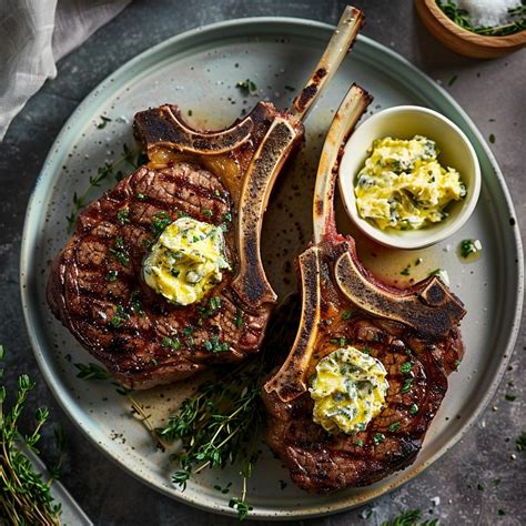 Victoria Hudson on Instagram: "Grilled Tomahawk Steaks with Herb Butter ...
