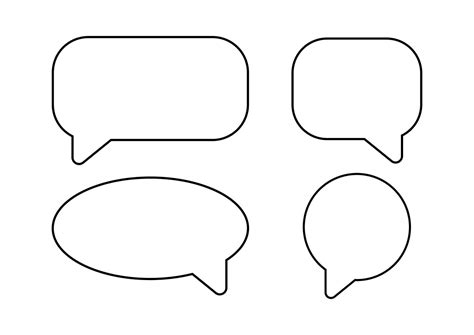 Set of speech bubbles outline vector illustrations 26615737 Vector Art at Vecteezy