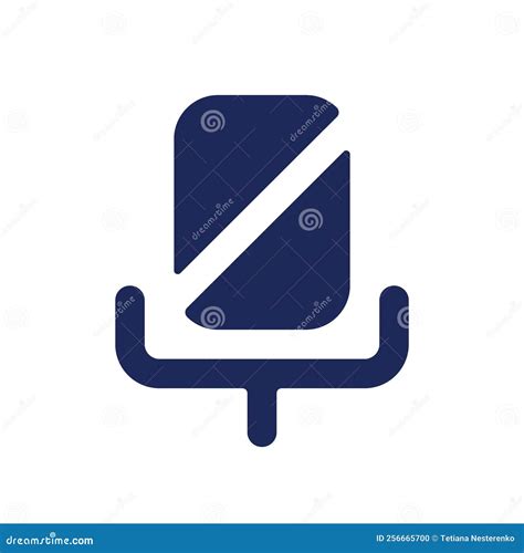 Turn Off Microphone Black Glyph Ui Icon Stock Vector - Illustration of ...