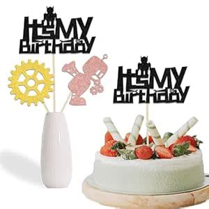 Gear Robot Birthday Centerpiece Sticks, Robot Birthday Decorations ...