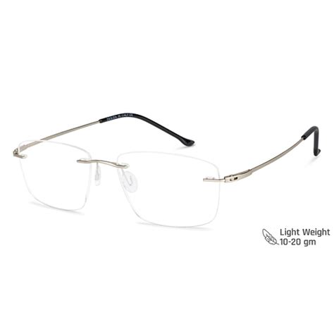 Shop online for Silver Black Rimless Rectangle Vincent Chase Online ...