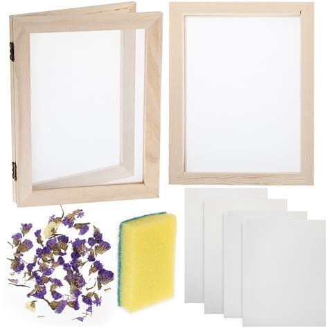 Buy 8 Pieces Paper Making Screen Kit Include 7.5 x 9.8 Inches Wooden ...