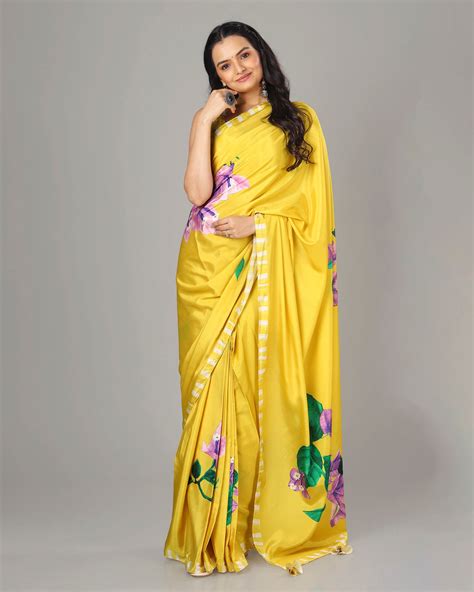 Exclusive Floral Women's Designer Bollywood Saree – Fabcurate