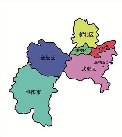 常州各区分布地图图片