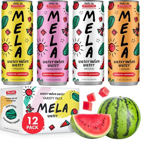 Amazon.com : Mela Watermelon Water - Watermelon Juice, 100 Percent ...