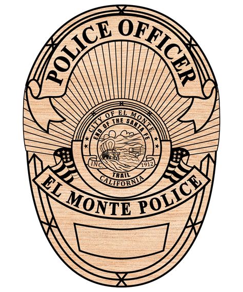 El Monte Police Officer Badge SVG – Law Enforcement Emblem