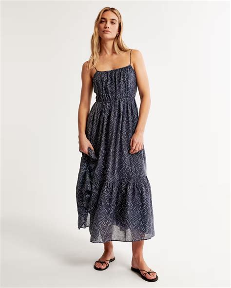 Abercrombie + Low Back Tiered Maxi Dress