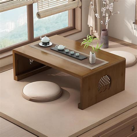 Amazon.com: Tiertelari Japanese Floor Table, Foldable Floor Table ...