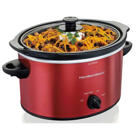 Slow Cooker - 3-Quart - 33230 - Red | HamiltonBeach.com