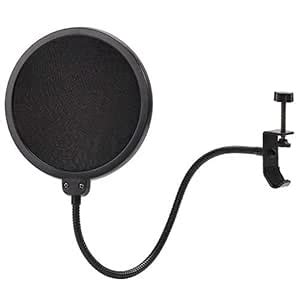 Microphone Wind Screen Mask Pop Filter Shield with Flexible Gooseneck ...