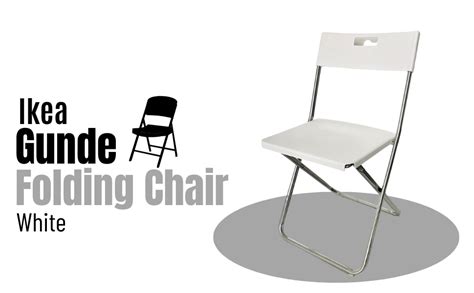 Ikea Metal Gunde - Folding Chair, White, 875 Grams : Amazon.in: Home ...