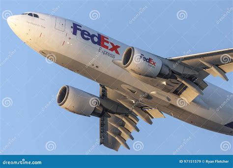 FedEx Federal Express Airbus A310 Cargo Aircraft Taking Off from Los ...