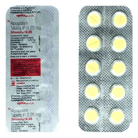 Stresnil RF-0.25 Tablet | Uses, Side Effects, Price | Apollo Pharmacy