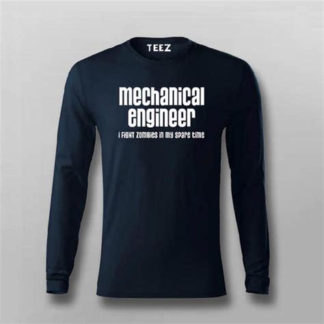 Mechanical Engineer - I fight Zombies In My Spare Time T-shirt For Men