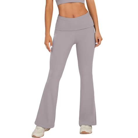 OSOLU Women's Wide Leg Yoga Pants Bootcut Workout Flare Leggings Trendy ...