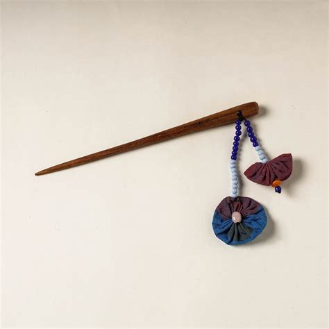 Handcrafted Gamcha Fabart Beadwork Wooden Juda Stick