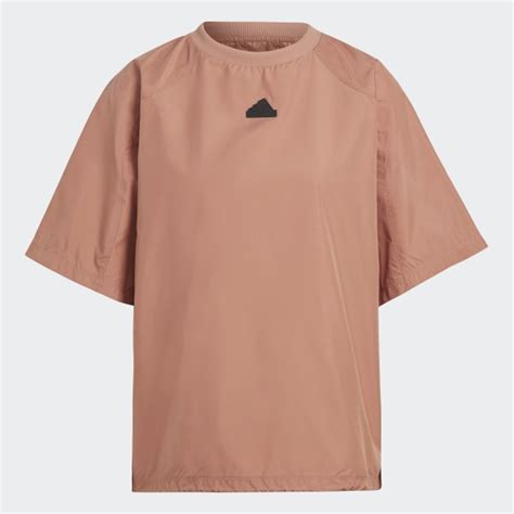 adidas City Escape Loose-Fit Tee - Brown | Women's Lifestyle