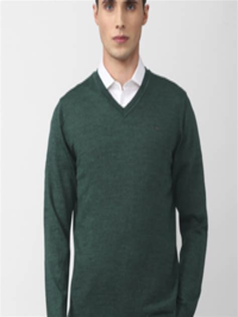 Buy Van Heusen Men Green Solid Cardigan - Sweaters for Men 20221710 ...