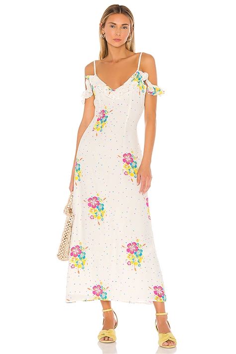 All Things Mochi Joy Dress in White Multi Floral | REVOLVE