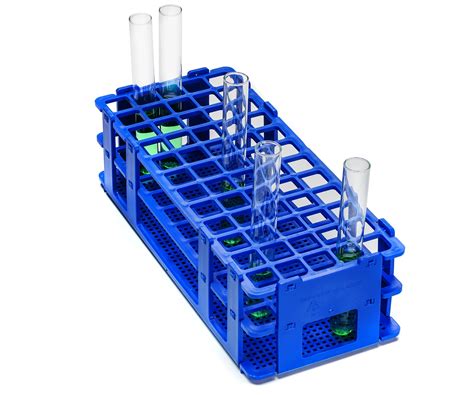 Bel-Art No-Wire Test Tube Rack; For 13-16mm Tubes, 60 Places, Blue ...